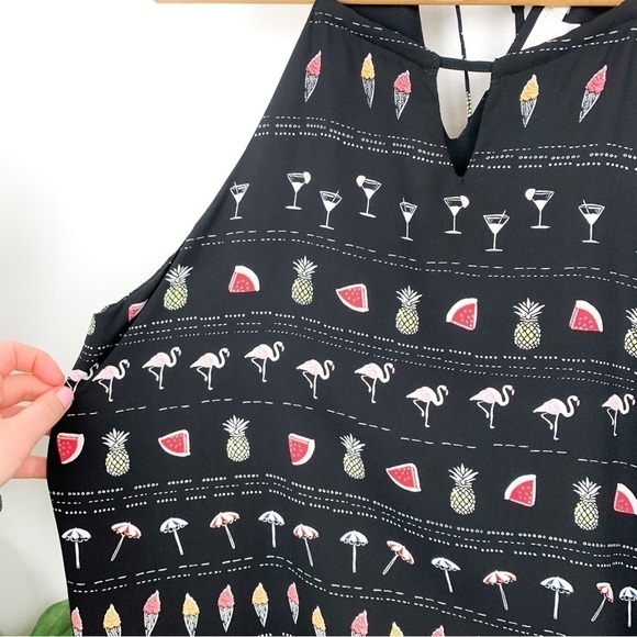 Finn & Grace Tropical Beach Vacation Print Mini Dress Sz M - Picture 5 of 8